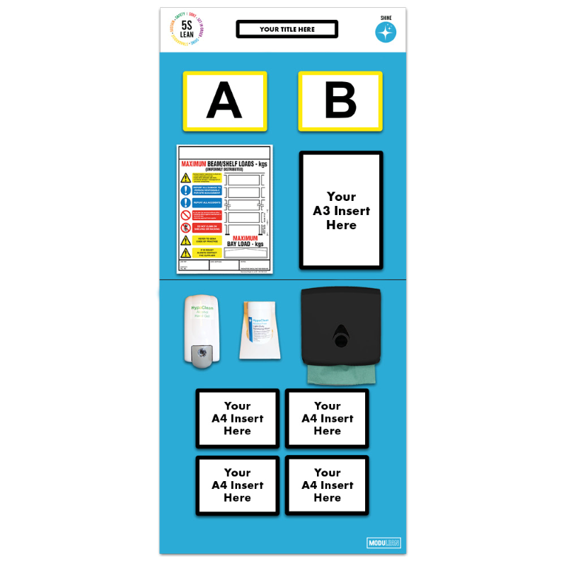 Modulean® Double Aisle Marker Rack End Board 1, Sanitising